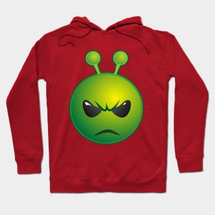 Funny Alien Monster ET Extraterrestrial Martian Green Man Emoji for Women, Men and Kids 17 Hoodie